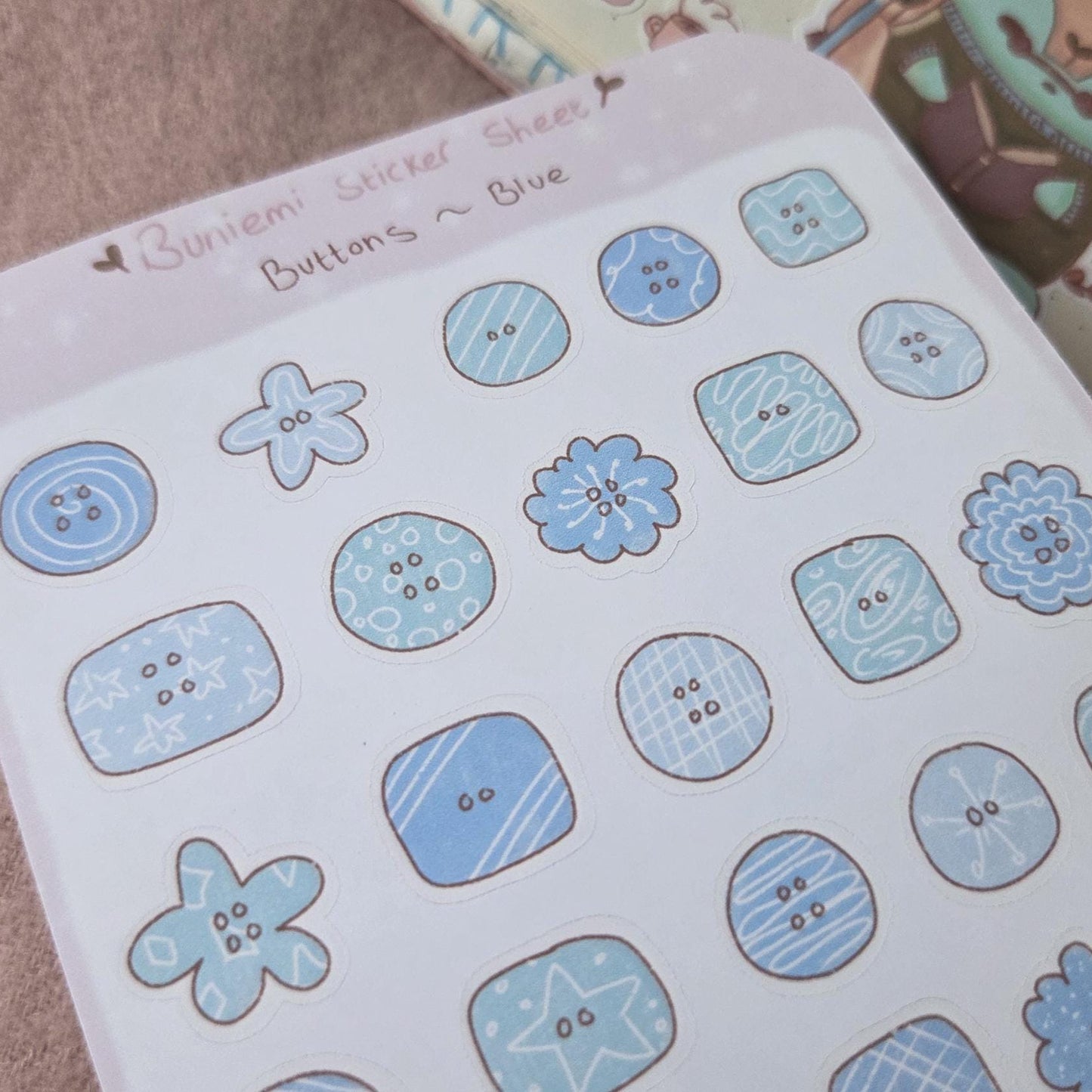 Blue Buttons Deco Stickers