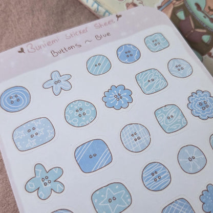 Blue Buttons Deco Stickers