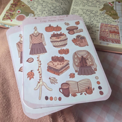 Cozy Autumnal Vibes sticker sheet