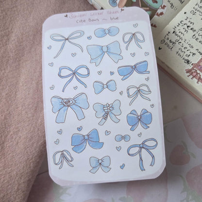 Blue Bows Deco Stickers