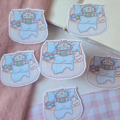 Chill Gamer Frog Sticker