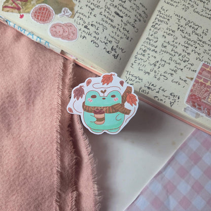 Coffee Frog Sticker
