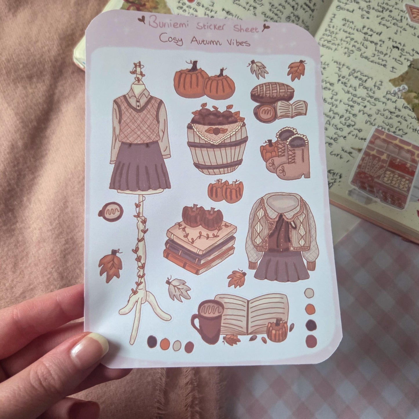 Cozy Autumnal Vibes sticker sheet