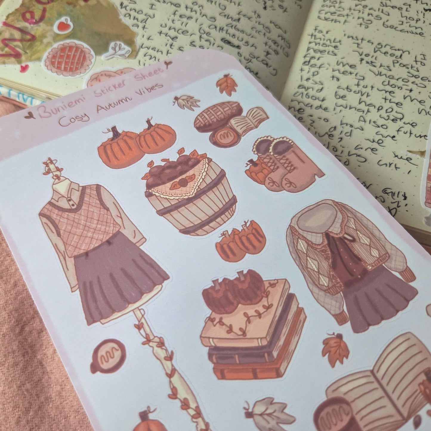 Cozy Autumnal Vibes sticker sheet