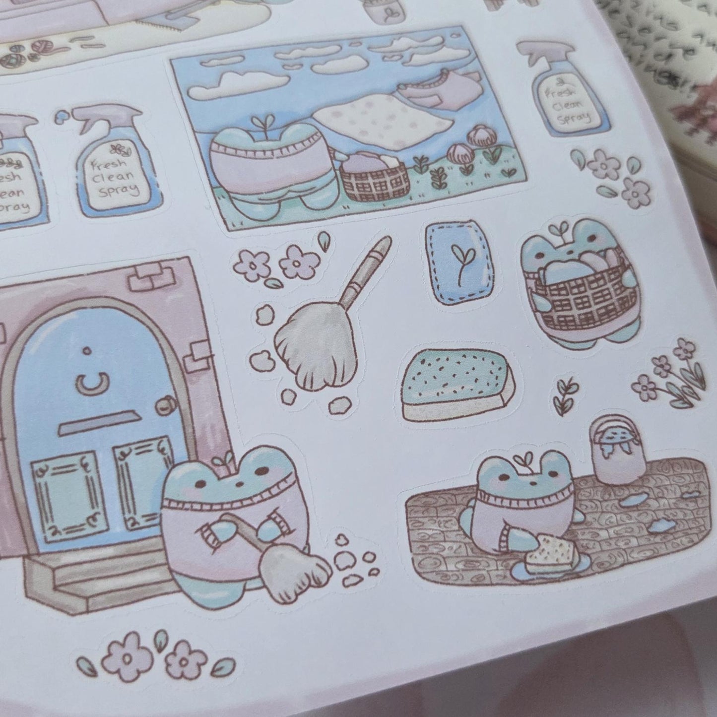 Spring Cleaning sticker sheet