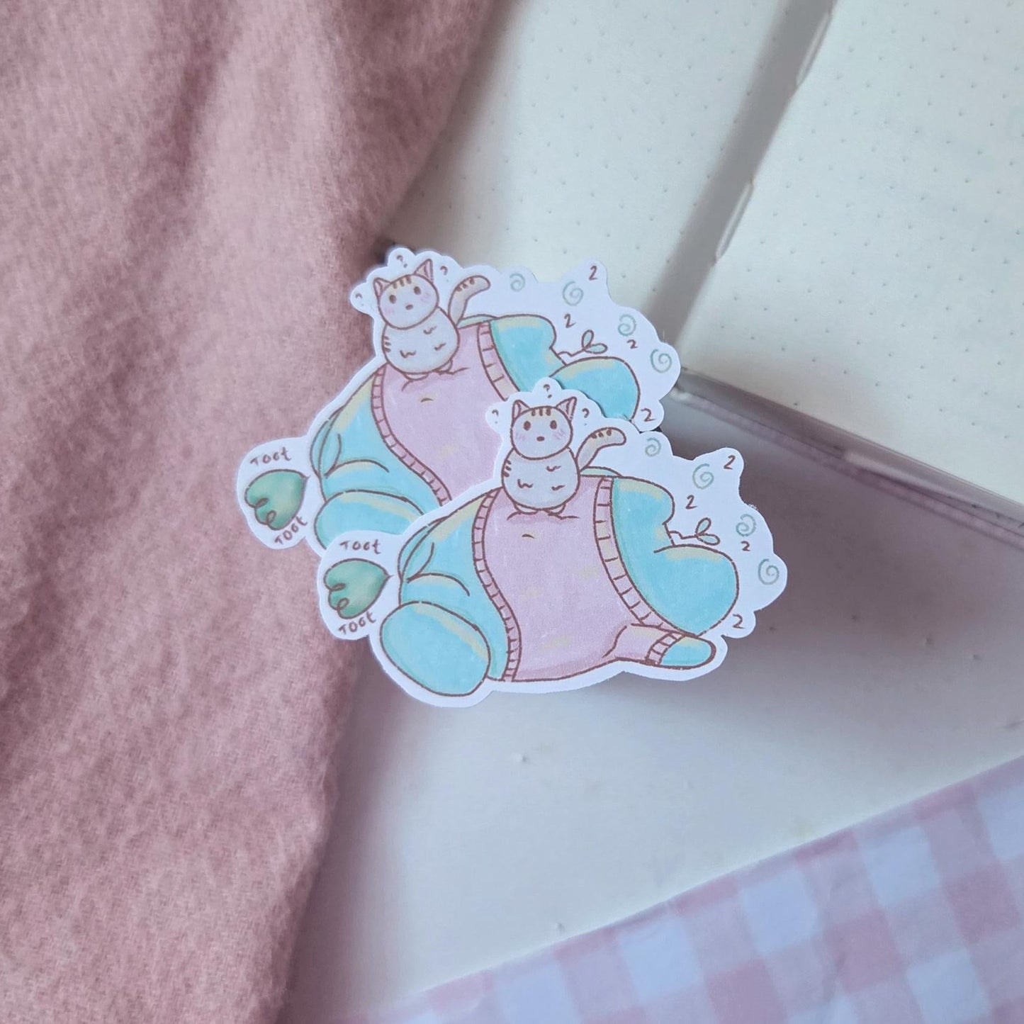 Tired Frog Sticker