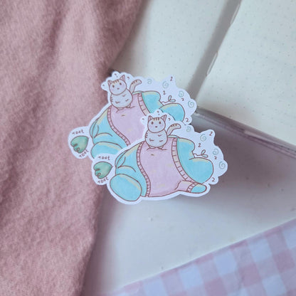 Tired Frog Sticker
