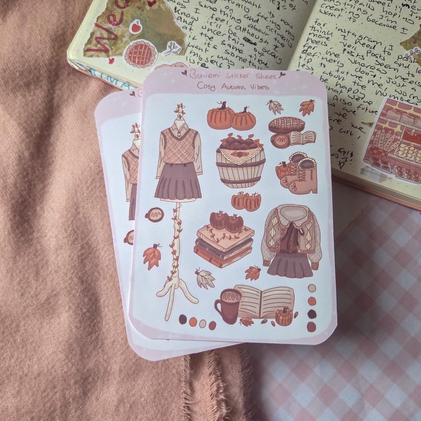 Cozy Autumnal Vibes sticker sheet