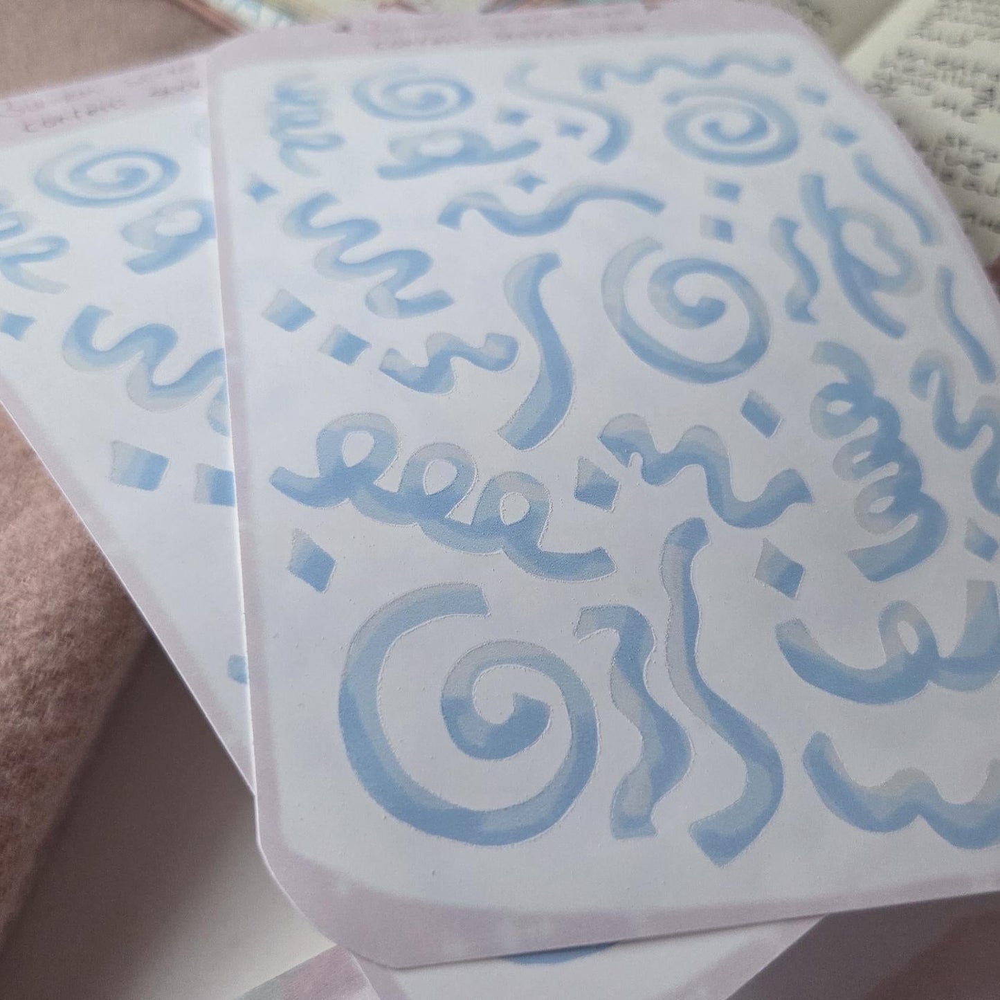 Blue Confetti Deco Stickers