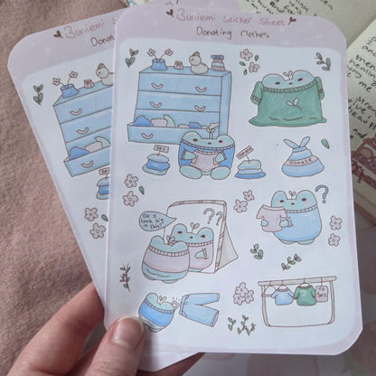 Donating Clothes sticker sheet