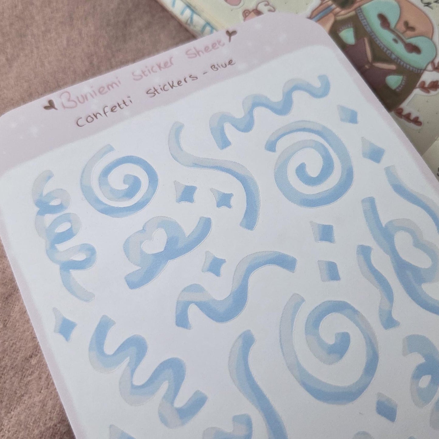 Blue Confetti Deco Stickers