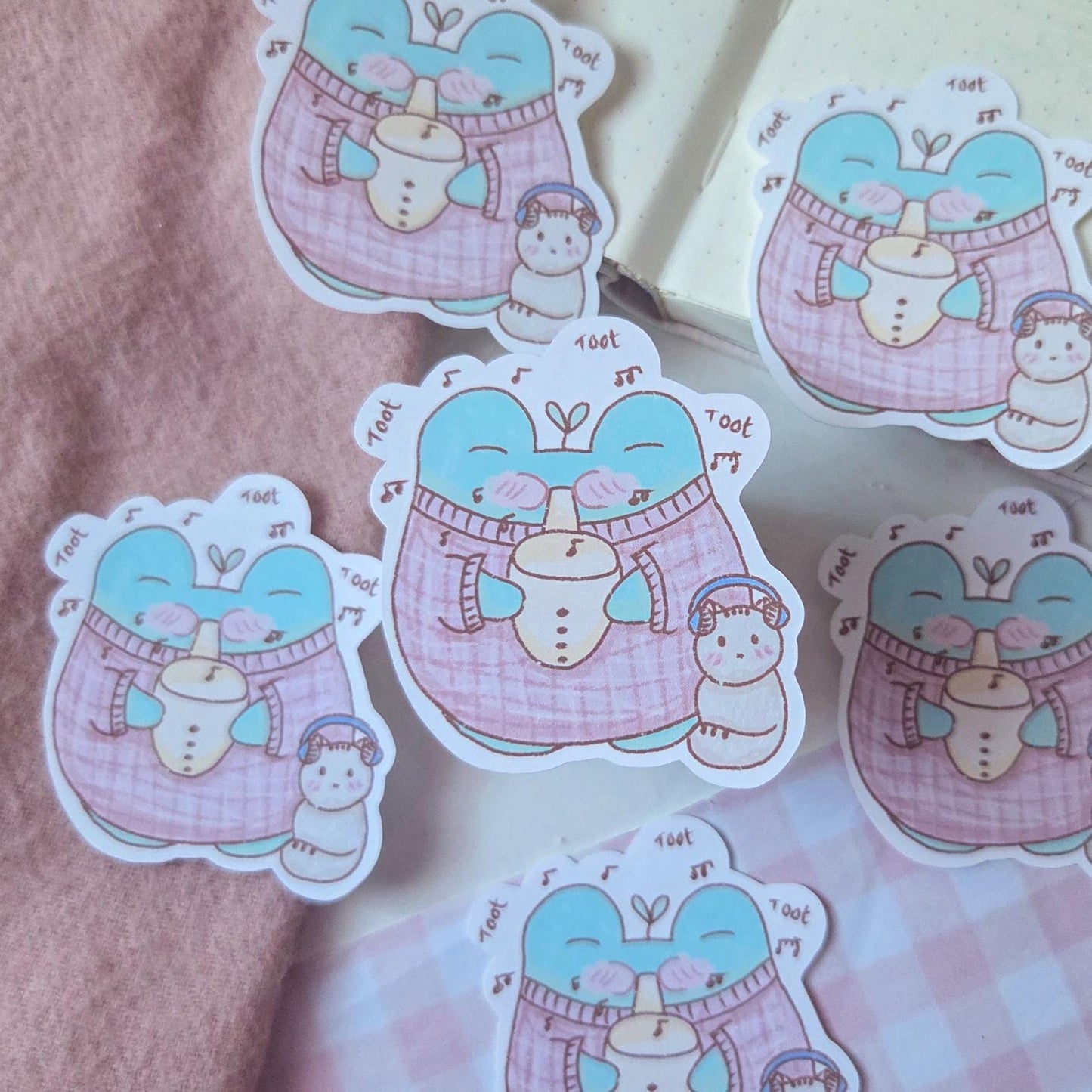 Saxophone Player Frog Sticker