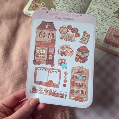 Cosy Bookstore sticker sheet