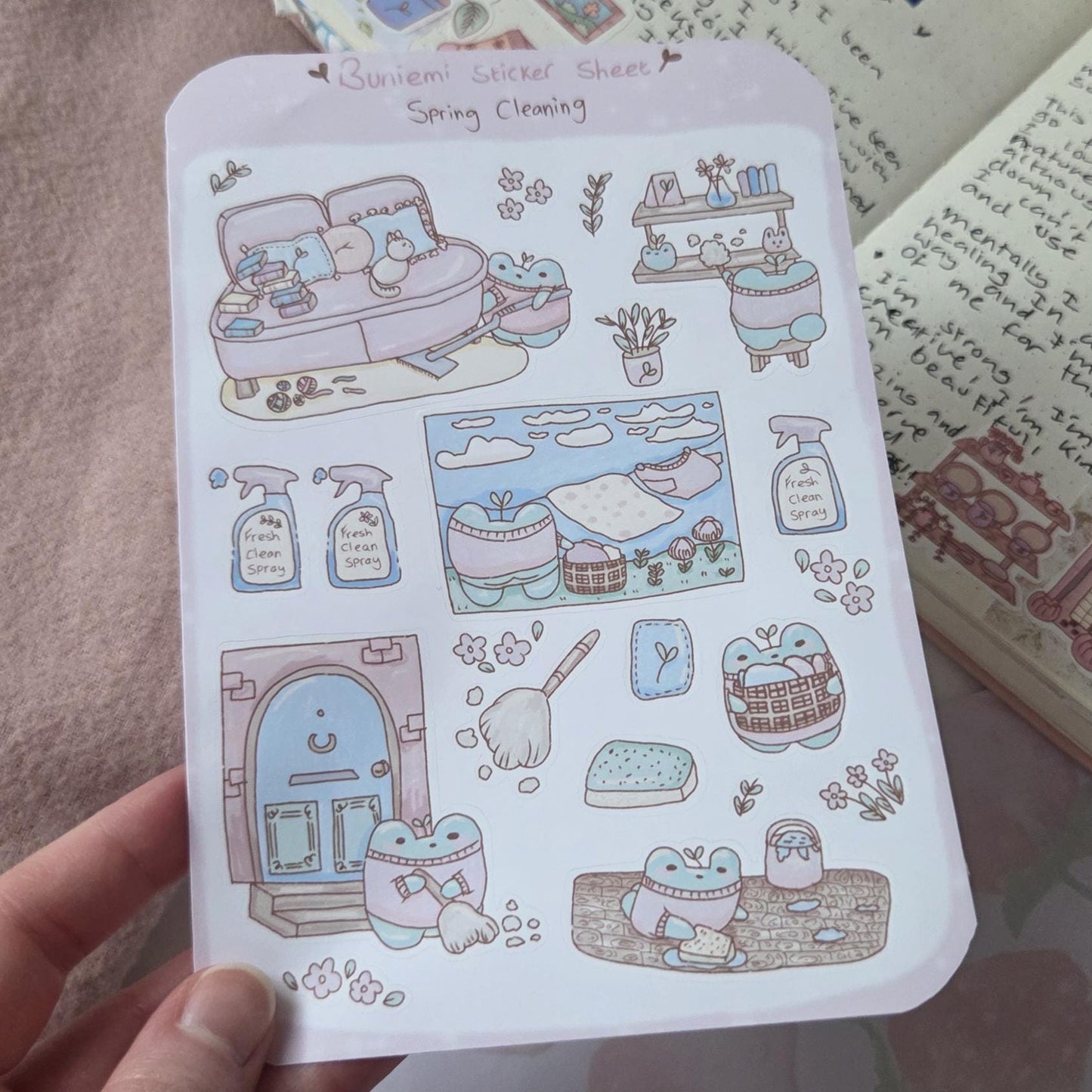 Spring Cleaning sticker sheet
