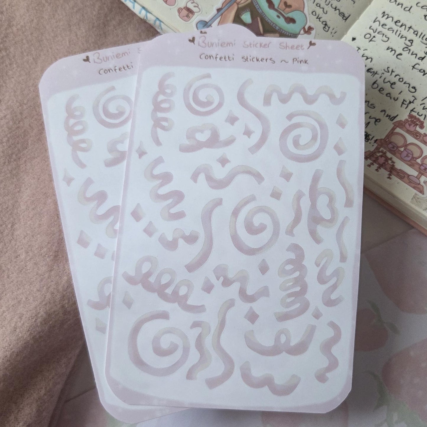 Pink Confetti Deco Stickers