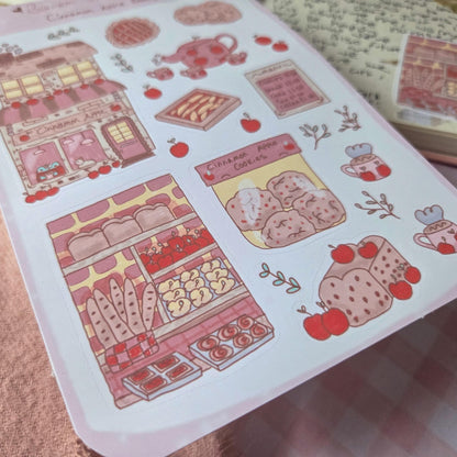 Apple Cinnamon Café Matte sticker sheet