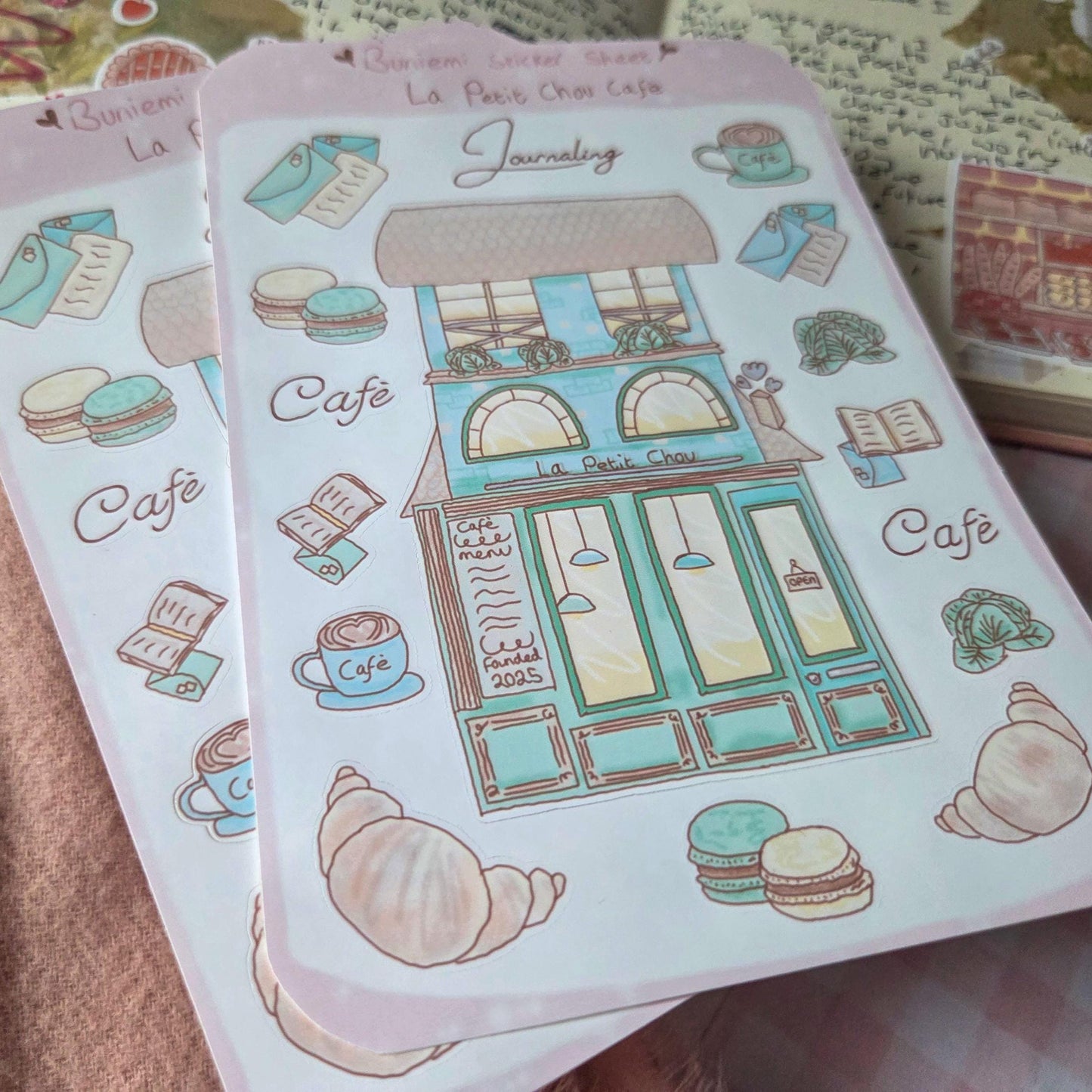 La Petit Chou Café sticker sheet