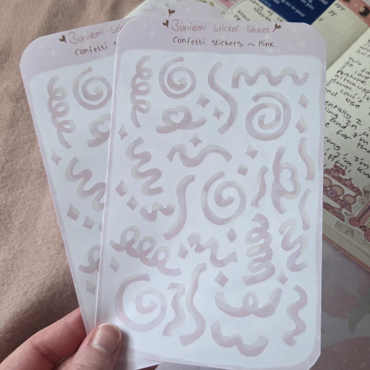 Pink Confetti Deco Stickers