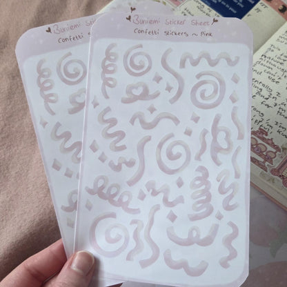 Pink Confetti Deco Stickers