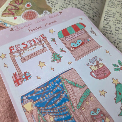 Festive Market sticker sheet