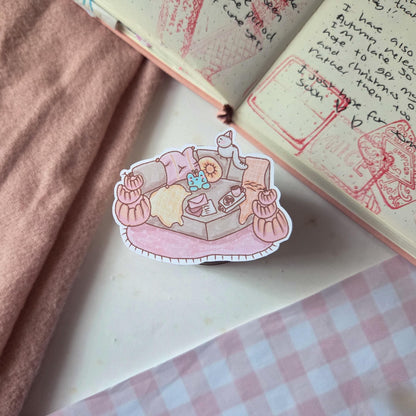 Restful Frog Sticker