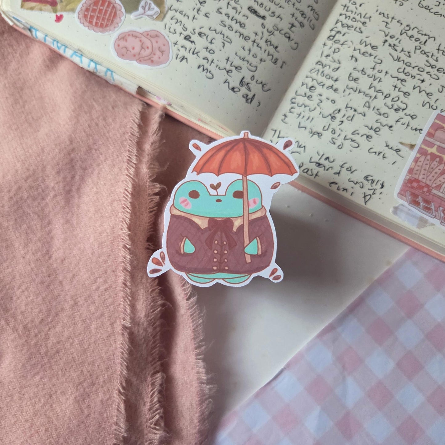 Rain Ready Frog Sticker