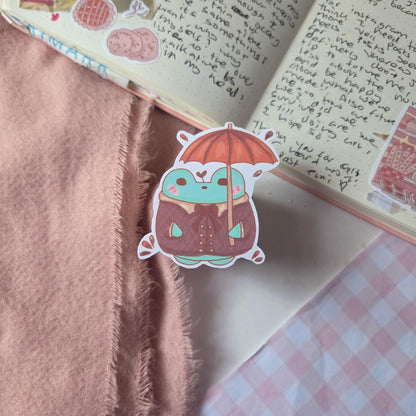 Rain Ready Frog Sticker