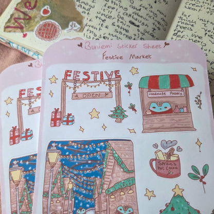 Festive Market sticker sheet