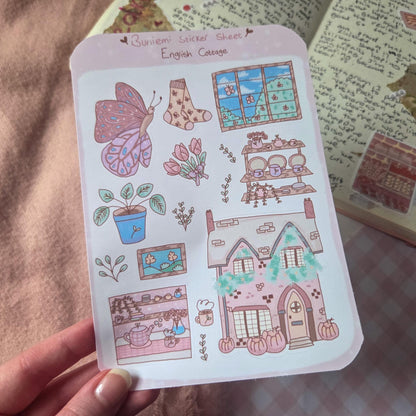English Cottage sticker sheet
