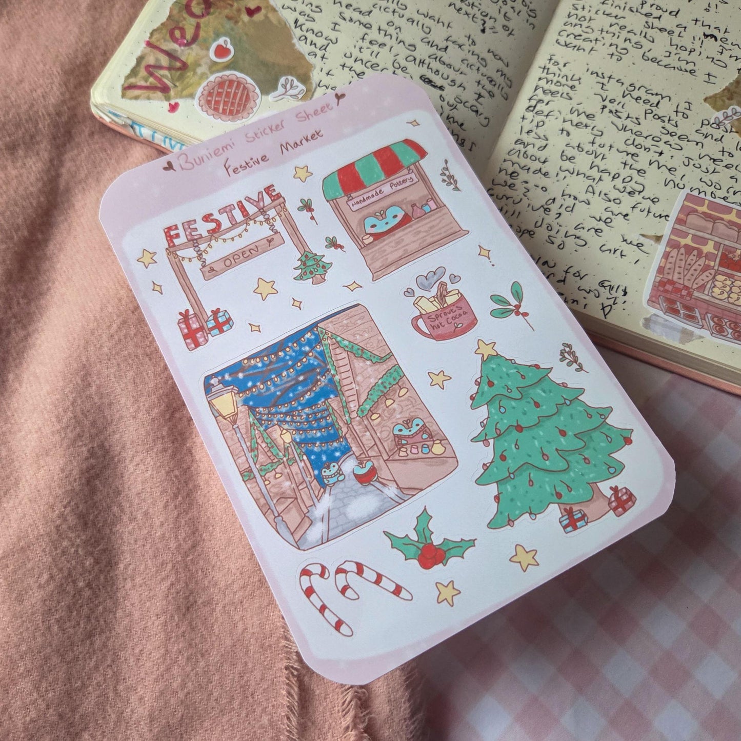 Festive Market sticker sheet
