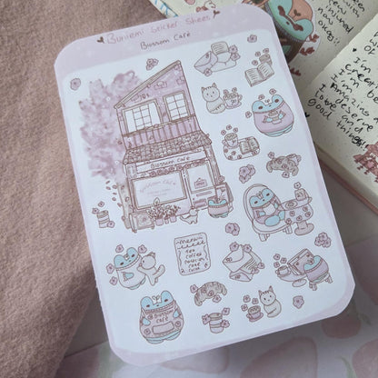 Blossom Café sticker sheet