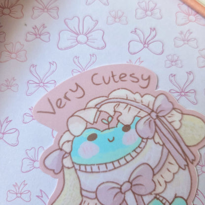 Very Cutesy Frog sticker